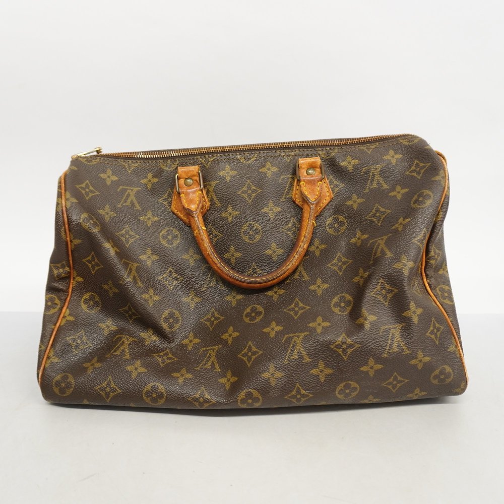 Louis Vuitton Brown Monogram Canvas Speedy 35 Top-Handle Bag - Picture 16 of 17